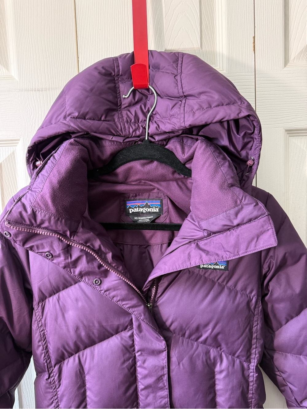 Patagonia Down With It Parka Dark Plum Purple 600 Fill Down Womens Size XS - Picture 7 of 14